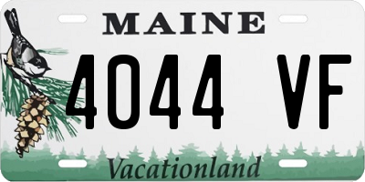 ME license plate 4044VF