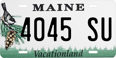 ME license plate 4045SU