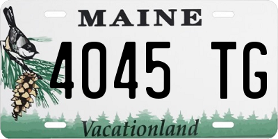 ME license plate 4045TG