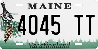 ME license plate 4045TT