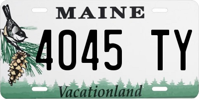 ME license plate 4045TY