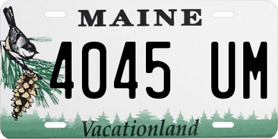 ME license plate 4045UM