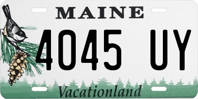 ME license plate 4045UY