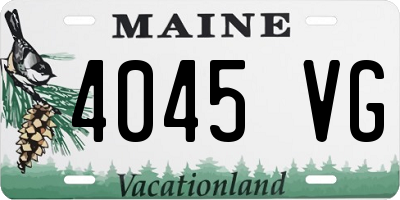 ME license plate 4045VG