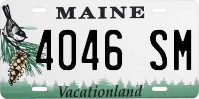 ME license plate 4046SM