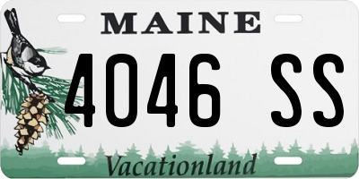 ME license plate 4046SS