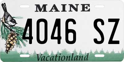 ME license plate 4046SZ