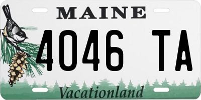 ME license plate 4046TA