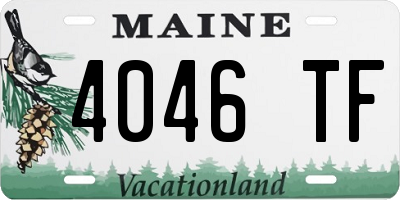 ME license plate 4046TF