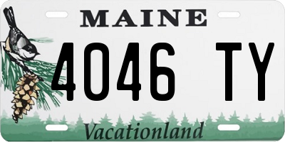 ME license plate 4046TY