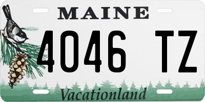 ME license plate 4046TZ