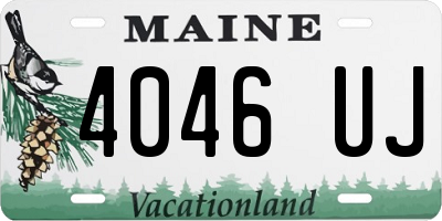 ME license plate 4046UJ