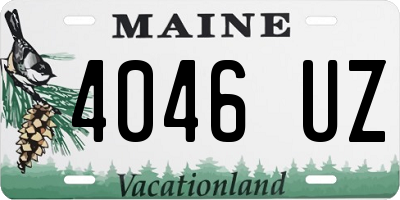 ME license plate 4046UZ