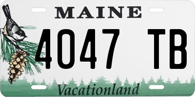 ME license plate 4047TB