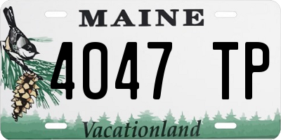 ME license plate 4047TP