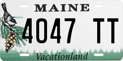 ME license plate 4047TT