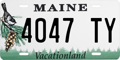 ME license plate 4047TY