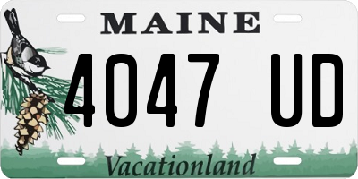 ME license plate 4047UD