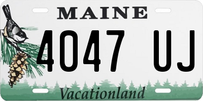ME license plate 4047UJ