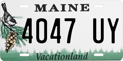 ME license plate 4047UY