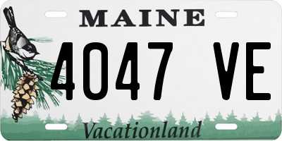 ME license plate 4047VE