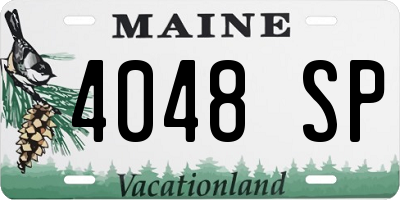 ME license plate 4048SP