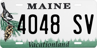 ME license plate 4048SV