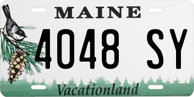 ME license plate 4048SY
