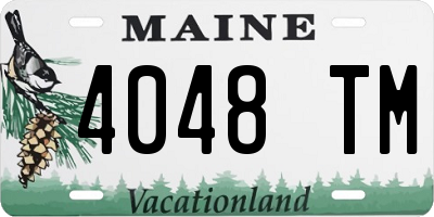 ME license plate 4048TM