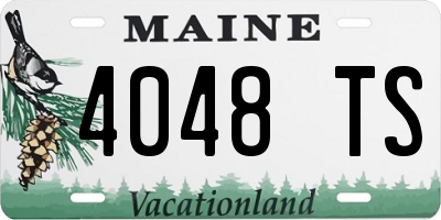 ME license plate 4048TS