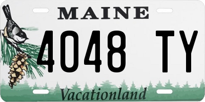 ME license plate 4048TY
