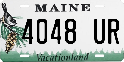ME license plate 4048UR