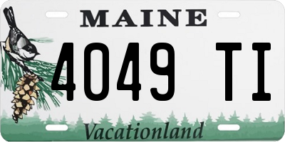 ME license plate 4049TI