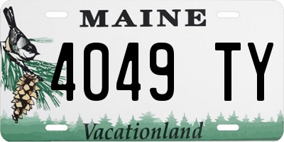ME license plate 4049TY
