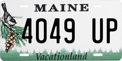 ME license plate 4049UP