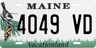 ME license plate 4049VD