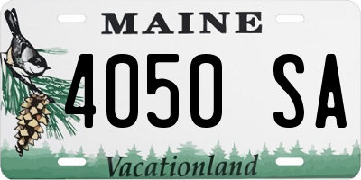 ME license plate 4050SA