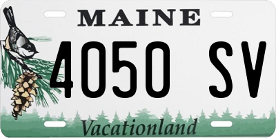 ME license plate 4050SV