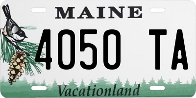 ME license plate 4050TA