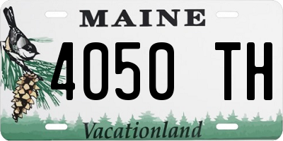 ME license plate 4050TH