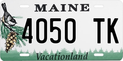 ME license plate 4050TK