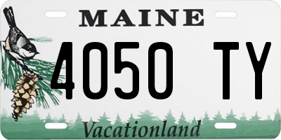ME license plate 4050TY
