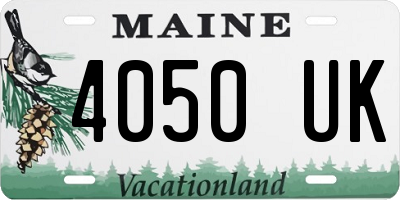 ME license plate 4050UK