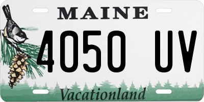 ME license plate 4050UV