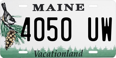 ME license plate 4050UW