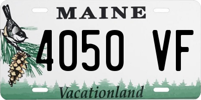 ME license plate 4050VF