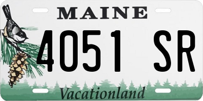 ME license plate 4051SR