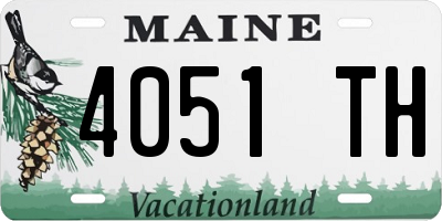 ME license plate 4051TH
