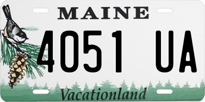 ME license plate 4051UA