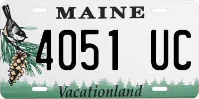 ME license plate 4051UC